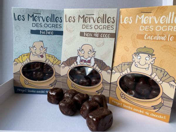 Nougatkugeln - Schokolade - Nougat - Bretagne - bretonische Feinkost - Kokos - Coco - Kokusnuss